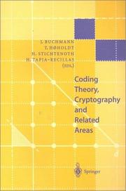Cover of: Coding Theory, Cryptography and Related Areas: Proceedings of an International Conference on Coding Theory, Cryptography and Related Areas, held in Guanajuato, in April 1998