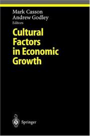 Cover of: Cultural Factors in Economic Growth (Studies in Economic Ethics and Philosophy)