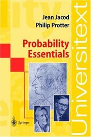 Cover of: Probability Essentials (Universitext) by Jean Jacod, P. Protter, J. Jacod, Philip E. Protter