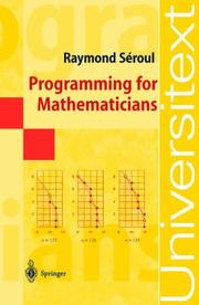 Cover of: Programming for Mathematicians (Universitext)