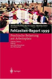 Cover of: Psychische Belastung am Arbeitsplatz by Bernhard Badura, Christian Vetter