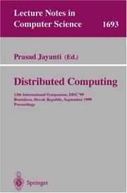 Cover of: Distributed Computing by Prasad Jayanti