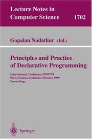 Principles and Practice of Declarative Programming by Gopalan Nadathur