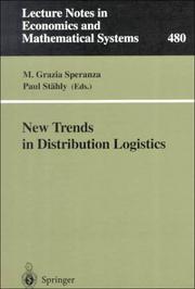 Cover of: New Trends in Distribution Logistics (Lecture Notes in Economics and Mathematical Systems)