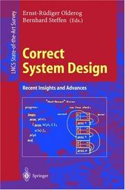 Correct system design by Bernhard Steffen, E.-R Olderog