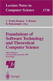 Cover of: Foundations of Software Technology and Theoretical Computer Science by 