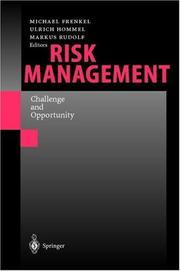 Cover of: Risk Management: Challenge and Opportunity