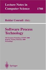 Cover of: Software Process Technology: 7th European Workshop, EWSPT 2000, Kaprun, Austria, February 21-25, 2000. Proceedings (Lecture Notes in Computer Science)