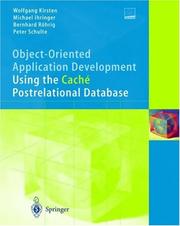Cover of: Object-Oriented Application Development Using the Cache Postrelational Database