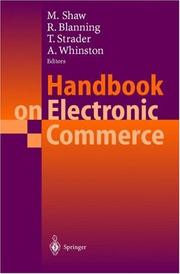 Cover of: Handbook on Electronic Commerce