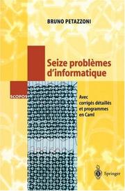 Cover of: Seize problèmes d'informatique by Bruno Petazzoni