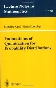 Foundations of quantization for probability distributions by Siegfried Graf, Harald Luschgy