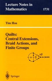 Cover of: Quilts: Central Extensions, Braid Actions, and Finite Groups (Lecture Notes in Mathematics)