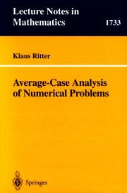 Cover of: Average-Case Analysis of Numerical Problems