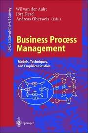 Cover of: Business Process Management: Models, Techniques, and Empirical Studies (Lecture Notes in Computer Science)