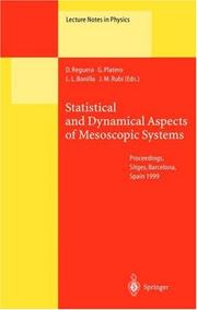 Cover of: Statistical and Dynamical Aspects of Mesoscopic Systems: Proceedings of the XVI Sitges Conference on Statistical Mechanics Held at Sitges, Barcelona, Spain, 7-11 June 1999 (Lecture Notes in Physics)
