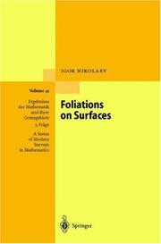 Cover of: Foliations on Surfaces (Ergebnisse der Mathematik und ihrer Grenzgebiete. 3. Folge / A Series of Modern Surveys in Mathematics)