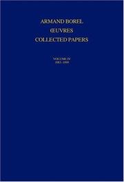 Cover of: Oeuvres =: collected papers