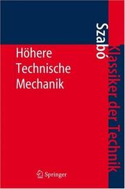 Cover of: Höhere technische Mechanik by Istvan Szabo