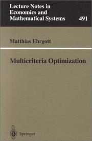 Cover of: Multicriteria Optimization by Matthias Ehrgott