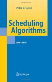 Cover of: Scheduling Algorithms by Peter Brucker