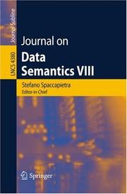 Journal on Data Semantics VIII cover