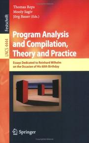 Cover of: Program Analysis and Compilation, Theory and Practice by 