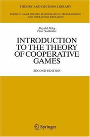 Cover of: Introduction to the Theory of Cooperative Games (Theory and Decision Library C) by Bezalel Peleg, Peter Sudhölter