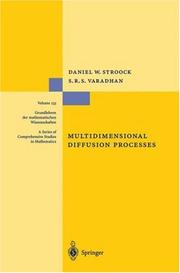 Cover of: Multidimensional diffusion processes by Daniel W. Stroock