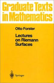 Cover of: Lectures on Riemann Surfaces (Graduate Texts in Mathematics) by Otto Forster, Otto Forster