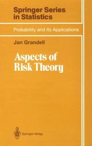 Cover of: Aspects of risk theory by Jan Grandell