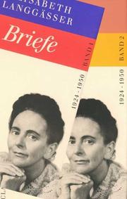 Cover of: Briefe 1924-1950