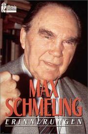 Cover of: Erinnerungen. by Max Schmeling, Max Schmeling