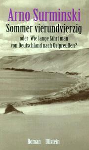 Cover of: Sommer vierundvierzig by Arno Surminski