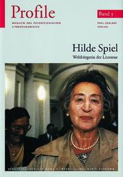 Cover of: Hilde Spiel: Weltbürgerin der Literatur