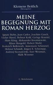 Cover of: Meine Begegnung mit Roman Herzog by Ignatz Bubis ... [et al.] ; herausgegeben von Klemens Beitlich.