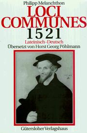 Cover of: Loci communes 1521 by Philipp Melanchthon