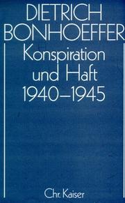Cover of: Konspiration und Haft 1940-1945