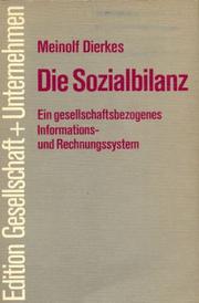 Cover of: Die Sozialbilanz by Meinolf Dierkes