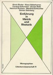 Cover of: Einführung in Metrik und Rhetorik