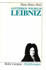 Cover of: Gottfried Wilhelm Leibniz