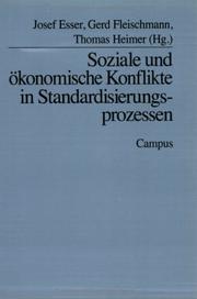 Cover of: Soziale und ökonomische Konflikte in Standardisierungsprozessen