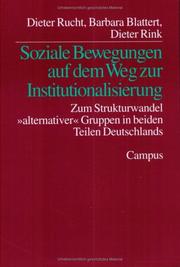 Cover of: Soziale Bewegungen auf dem Weg zur Institutionalisierung by Dieter Rucht