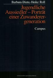 Cover of: Jugendliche Aussiedler: Porträt einer Zuwanderergeneration