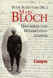 Cover of: Marc Bloch by Peter Schöttler (Hg.).