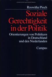 Cover of: Soziale Gerechtigkeit in der Politik by Roswitha Pioch