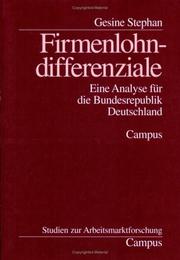 Cover of: Firmenlohndifferenziale: eine Analyse für die Bundesrepublik Deutschland