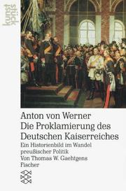 Cover of: Anton von Werner by Thomas W. Gaehtgens