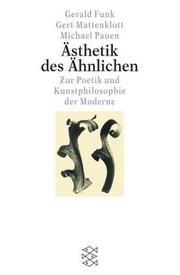 Cover of: Asthetik des Ahnlichen by 