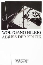 Cover of: Abriss der Kritik by Wolfgang Hilbig